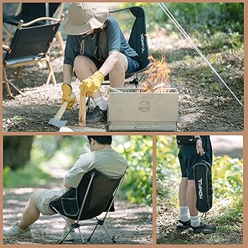 完売品　HOMFUL アウトドアチェア　2脚 Amazon.co.jp: HOMFUL皓風アウトドアチェア キャンプ椅子 通気性
